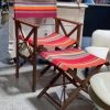 Scout Classic Directors Chair And Footstool SET In Collioure Rouge Furniture