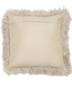Scout House Gifts Mongolian Sheepskin Cushion - Fawn 40 Cm