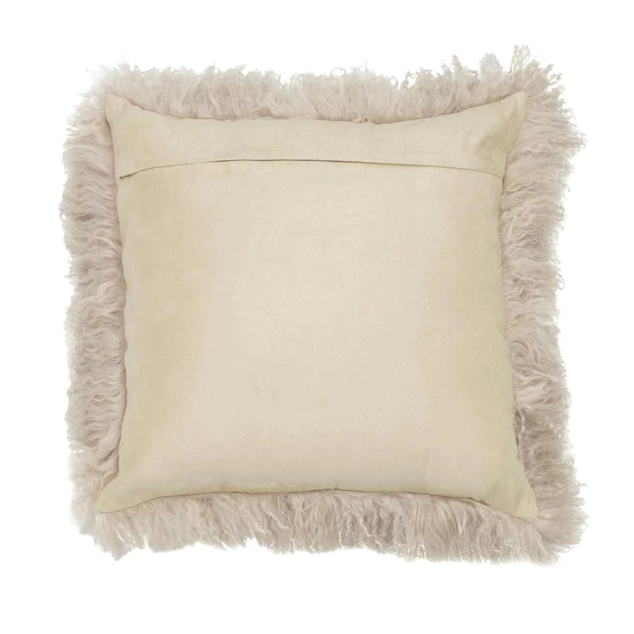 Scout House Gifts Mongolian Sheepskin Cushion - Fawn 40 Cm