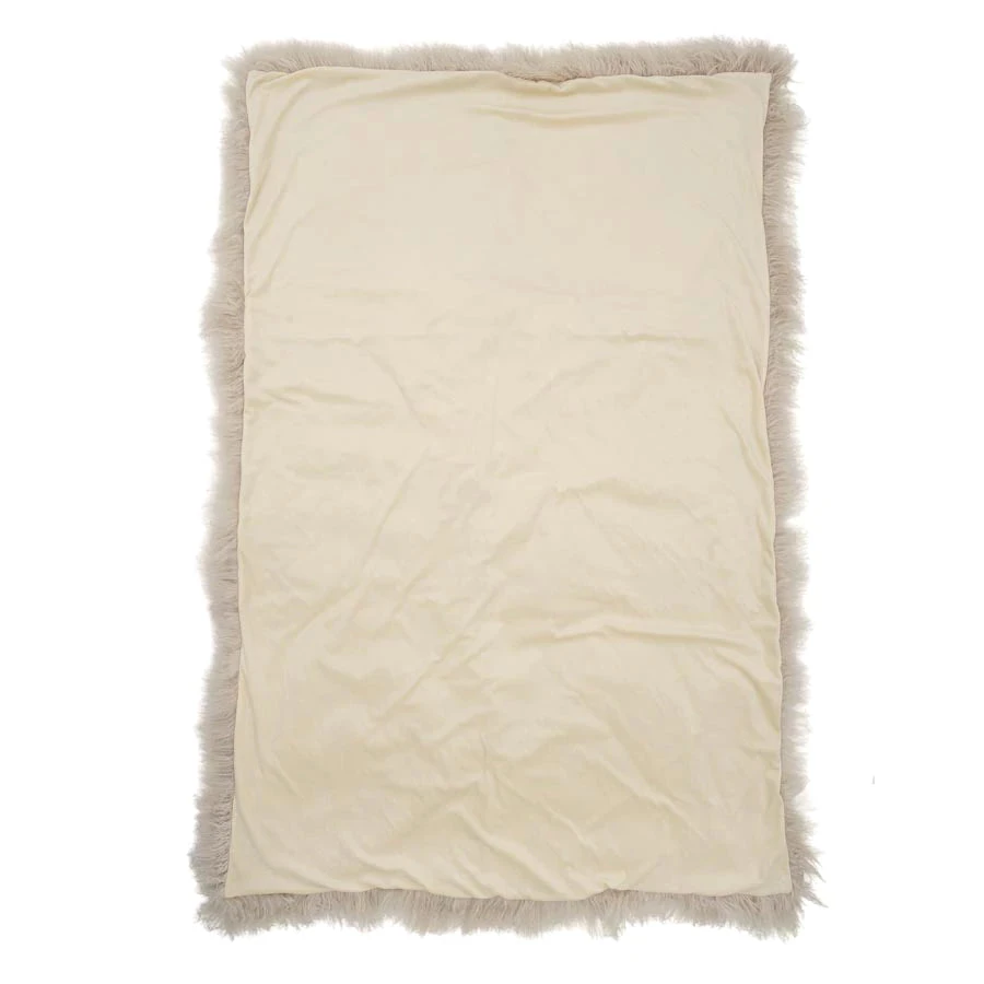 Scout House Gifts Mongolian Sheepskin Throw Blanket - Fawn
