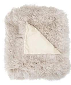 Scout House Gifts Mongolian Sheepskin Throw Blanket - Fawn