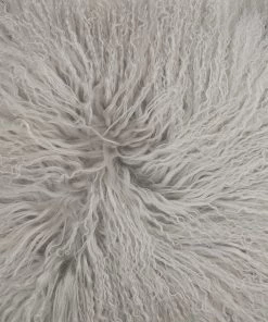 Scout House Mongolian Sheepskin Cushion - Light Grey 40 Cm