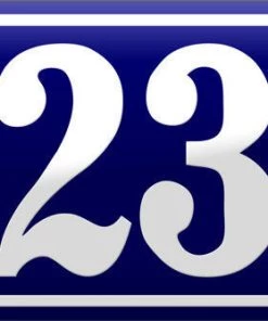 Scout House Gifts Enamel House Numbers From France In Traditional Deep Cobalt Blue