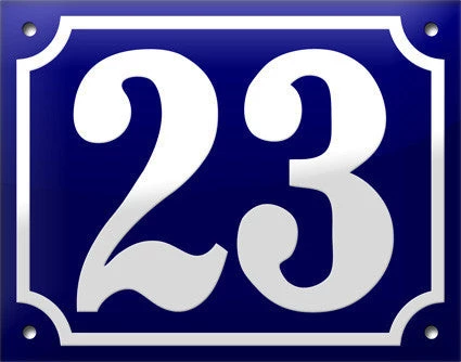 Scout House Gifts Enamel House Numbers From France In Traditional Deep Cobalt Blue